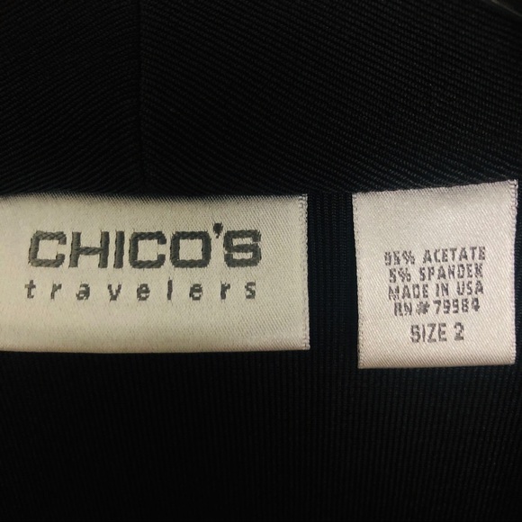 Chicos‎ women’s open front black cardigan size 2 - Picture 5 of 5